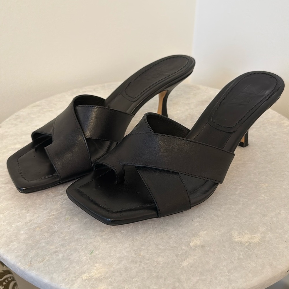 Zara Leather Sandals Size 42